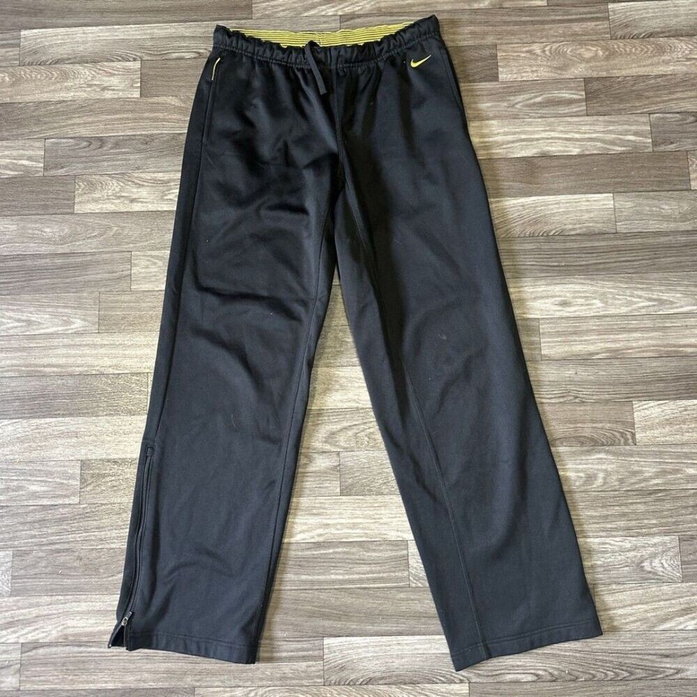 Vintage Nike Livestrong Athletic Pants Men’s Medium Black Yellow Swoosh Y2K